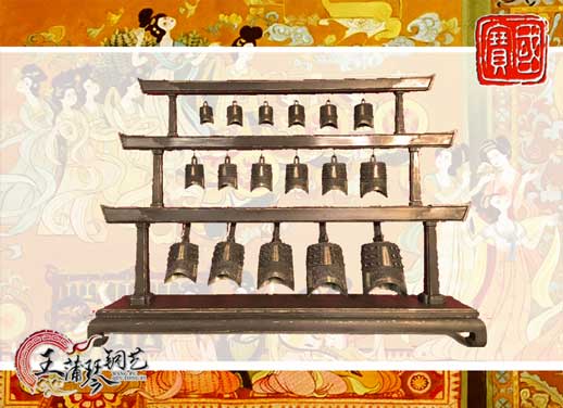 山東客戶(hù)定制17件古編鐘，迎賓編鐘古樂(lè)