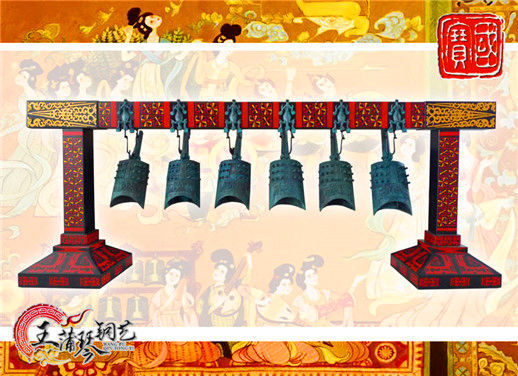 6件套仿古編鐘，小型特色樂器，民樂混音配套