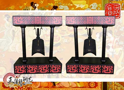 單件編鐘工藝品、外賓禮品、中國(guó)青銅編鐘